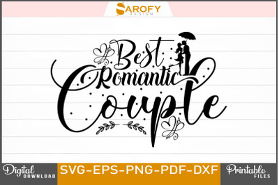 Best romantic couple Valentine day design svg png
