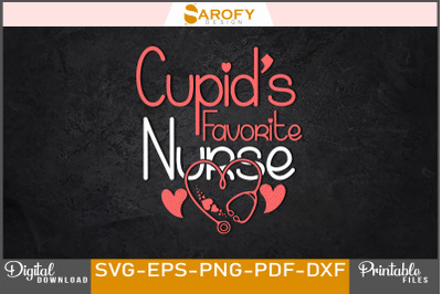 Cupid&#039;s Favorite Nurse Valentine day design