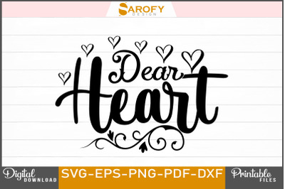 Dear Heart Happy Valentine&#039;s Day Design