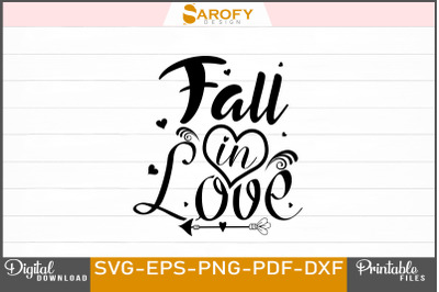 Fall in love Valentine day design for romantic couple