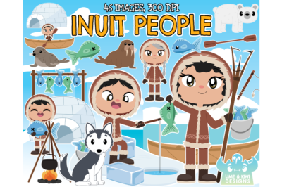 Inuit People Clipart - Lime and Kiwi Designs