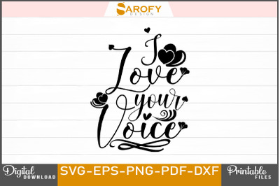 I Love You Voice Romantic Design Svg Png