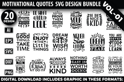 Motivational SVG Design Bundle