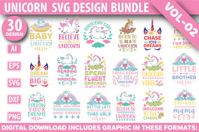 Unicorn SVG Design Bundle
