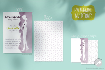 Mommy to be | Baby Belly | Lilac Invitation Template