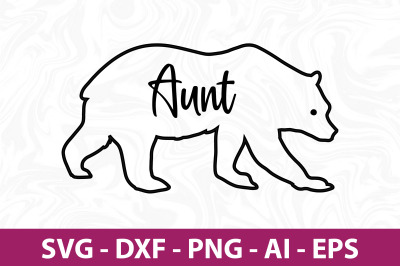 Bear Aunt svg cut file