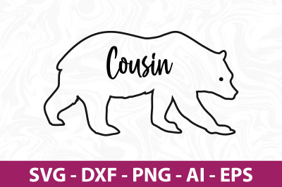 Bear Cousin svg cut file