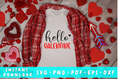 Hello Valentine SVG