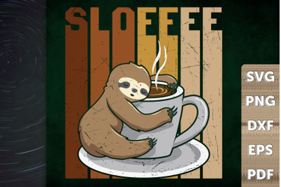 Funny Sloffee Sloth In A Cup Gift