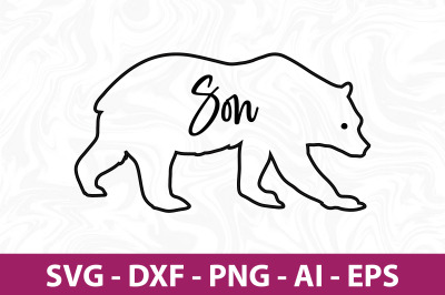 Bear Son svg cut file