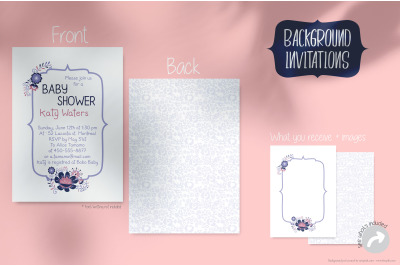Boho Chic Floral | White Invitation Template