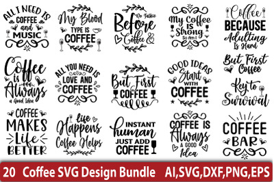 Coffee SVG Design Bundle