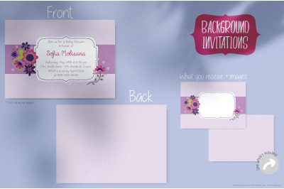 Floral Bouquet | Purple Invitation Template