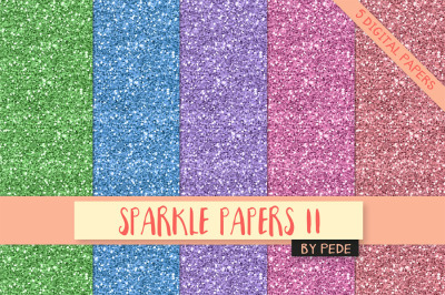 Sparkle digital paper pack, colorful glitter