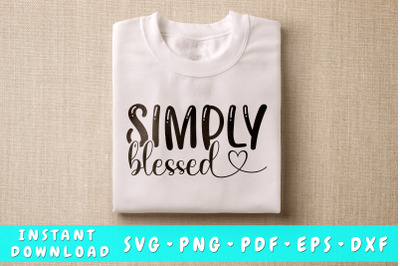 Simply Blessed SVG