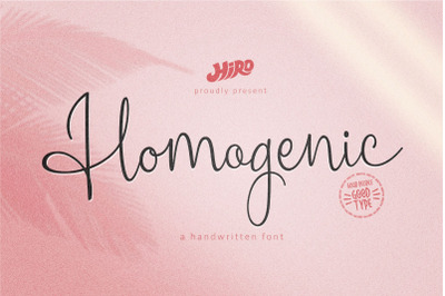 Homogenic - Handwritten Font