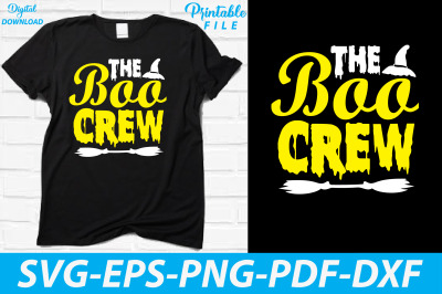 The Boo Crew Halloween T-shirt Design
