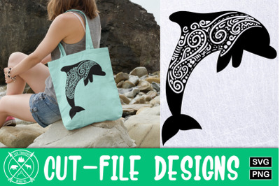Dolphin Zentangle Cut file|Zentangle SVG|Dolphin SVG