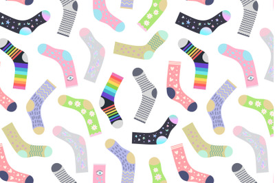 Socks. Sticker set &amp; Pattern