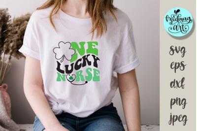 One lucky nurse svg, St. Patrick&#039;s day svg