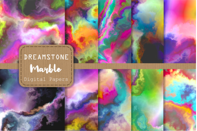 Dreamy Gemstone Marble Digital Paper Textures