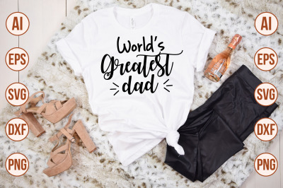 Worlds greatest dad svg cut file