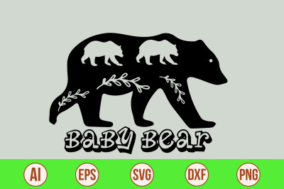 baby bear svg cut file