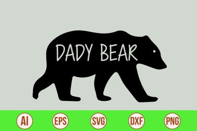 dady bear  svg cut file