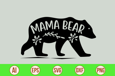 mama bear svg cut file