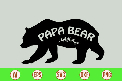 papa bear svg cut file