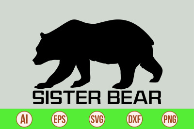 sister bear svg  cut file