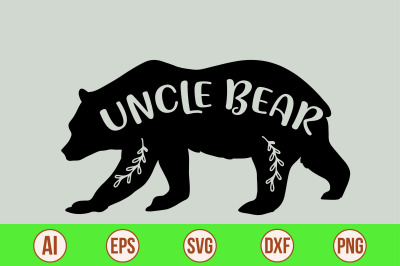 uncle bear svg cut file