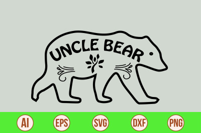 uncle bear svg cut file