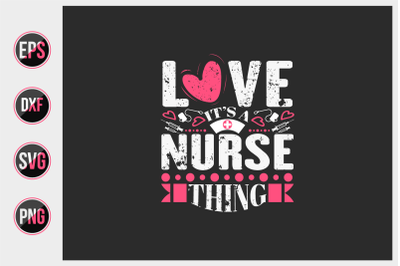 Nurse typographic slogan design vector.