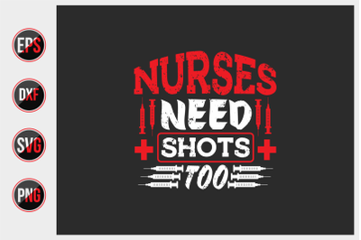 Nurse typographic slogan design vector.