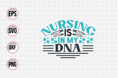 Nurse typographic slogan design vector.