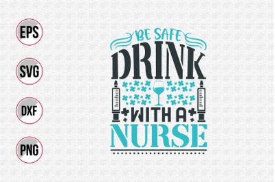 Nurse typographic slogan design vector.