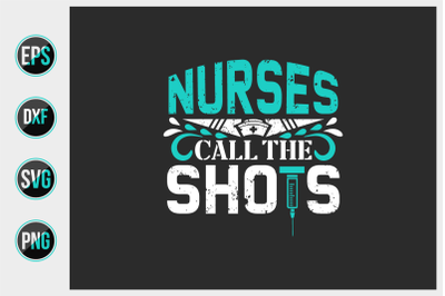 Nurse typographic slogan design vector.