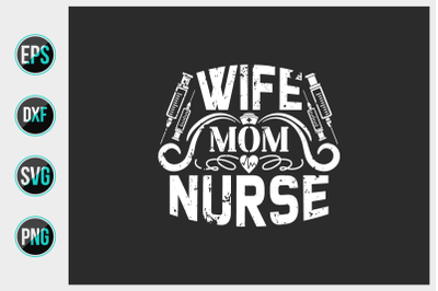 Nurse typographic slogan design vector.