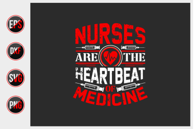 Nurse typographic slogan design vector.