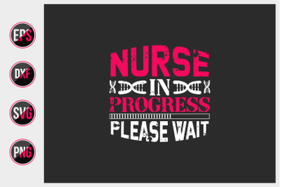 Nurse typographic slogan design vector.