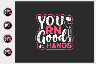 Nurse typographic slogan design vector.