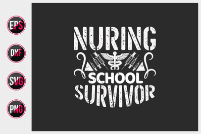 Nurse typographic slogan design vector.