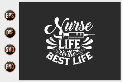 Nurse typographic slogan design vector.