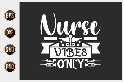 Nurse typographic slogan design vector.