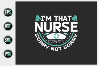 Nurse typographic slogan design vector.