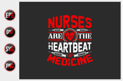 Nurse typographic slogan design vector.