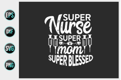 Nurse typographic slogan design vector.