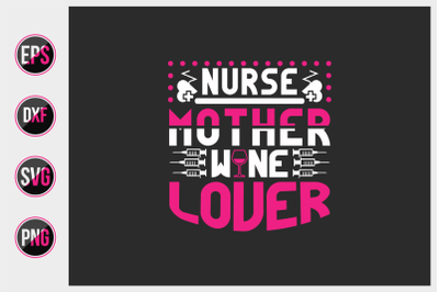 Nurse typographic slogan design vector.