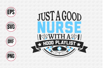 Nurse typographic slogan design vector.